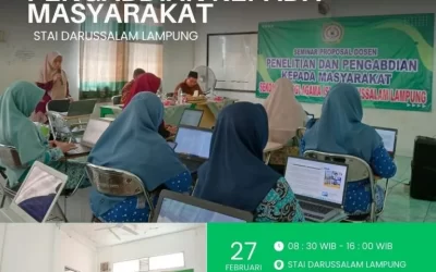 SEMINAR HASIL DOSEN PENELITIAN DAN PENGABDIAN KEPADA MASYARAKAT STAI DARUSSALAM LAMPUNG